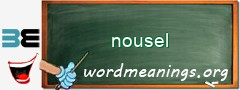 WordMeaning blackboard for nousel
